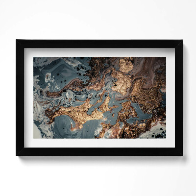 Obraz s rámem dekorativní Zlatá skalní struktura