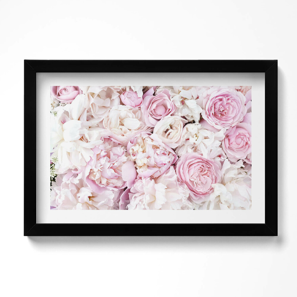 Obraz s rámem dekorativní Pivoňková kytice