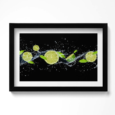 Obraz s rámem dekorativní Limetková voda