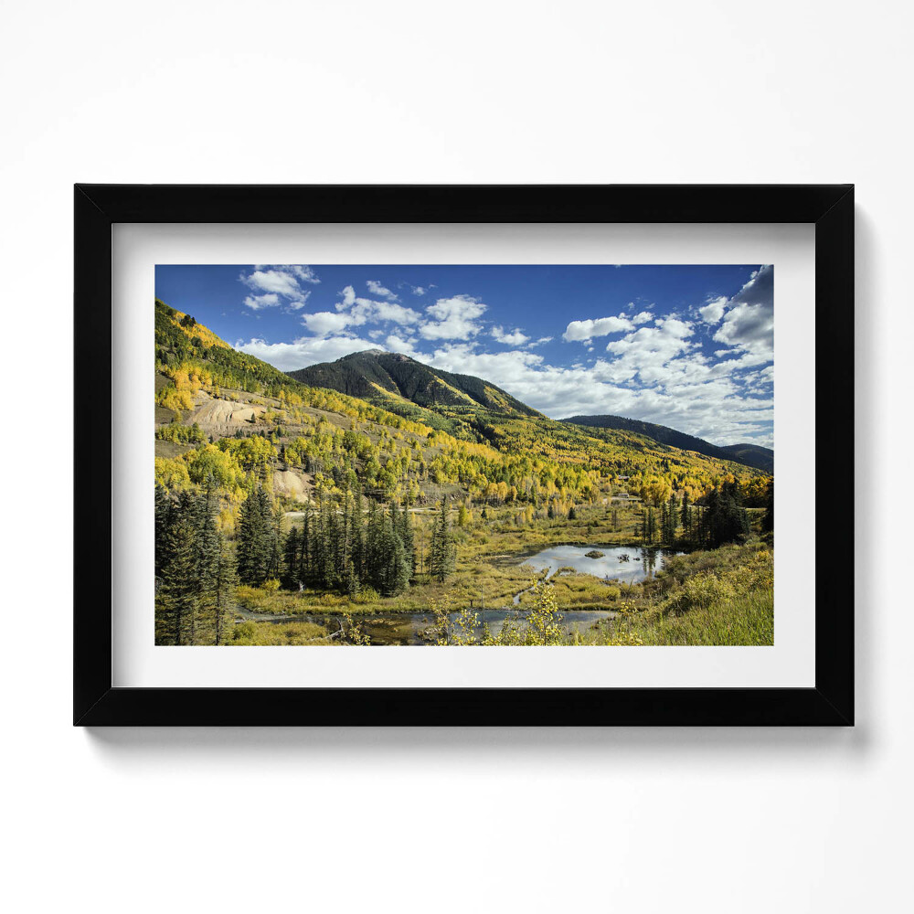 Obraz s rámem dekorativní Krajina horské vegetace