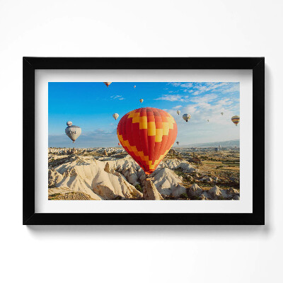 Obraz s rámem dekorativní Létající balónky