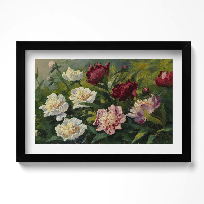 Obraz s rámem dekorativní Malované krásné květiny