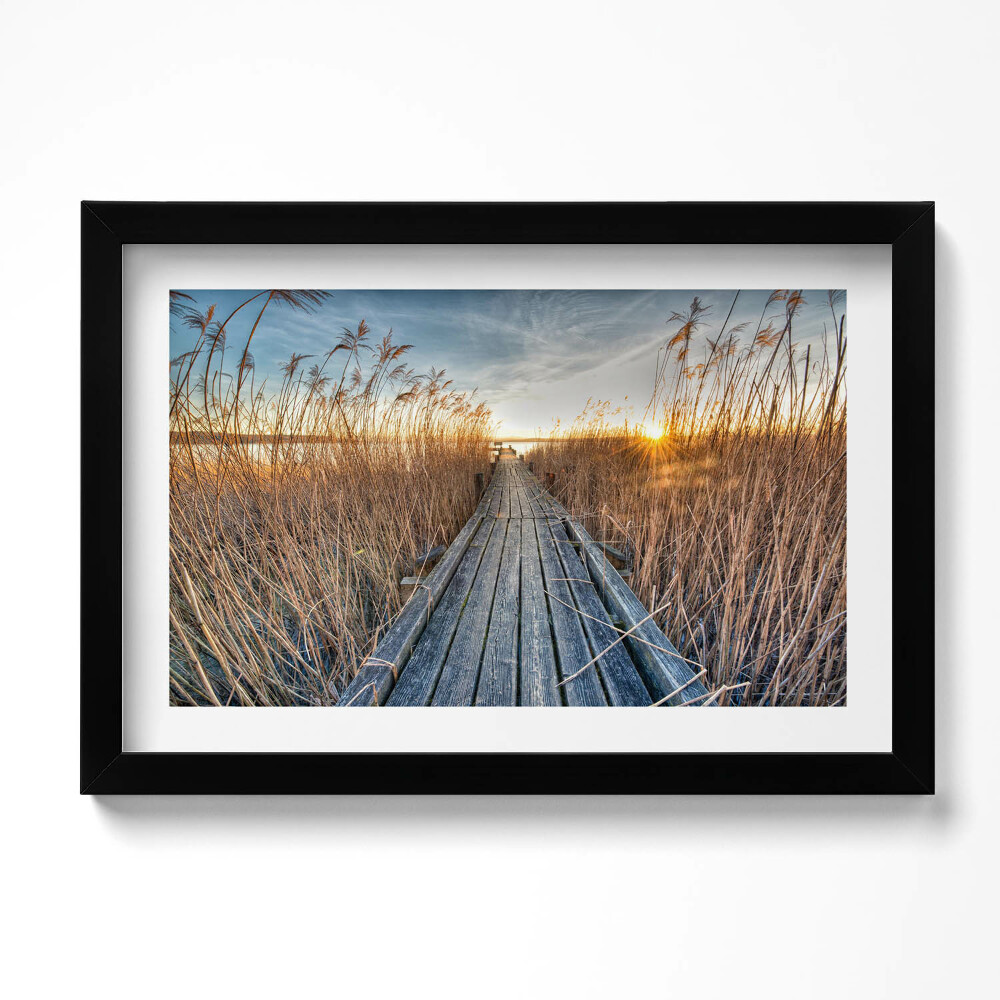 Obraz s rámem dekorativní Dřevěná cesta uprostřed ničeho