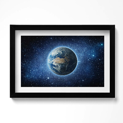 Obraz s rámem dekorativní Planeta Země ve vesmíru