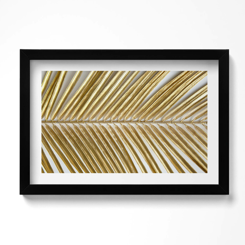 Obraz s rámem dekorativní Půvab zlatého lístku