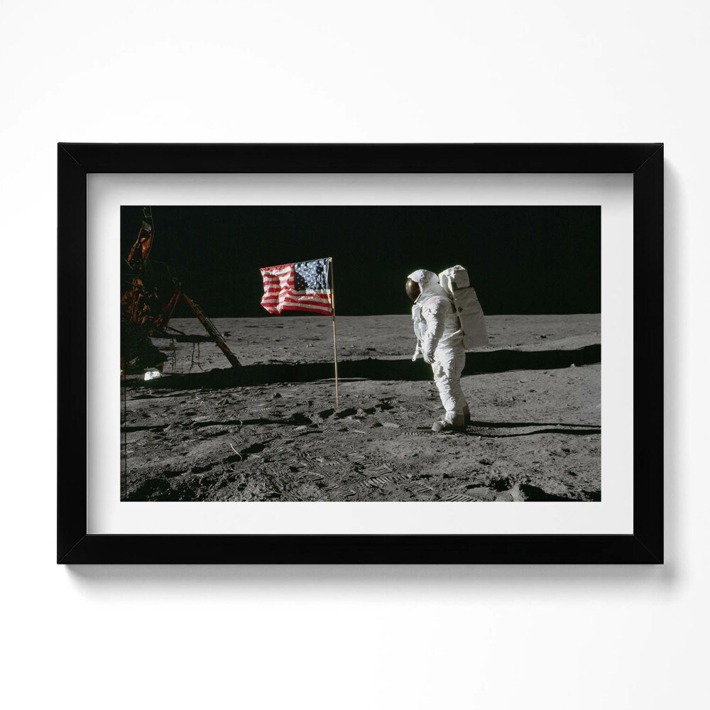 Obraz s rámem dekorativní Přistání na Měsíci - foto NASA