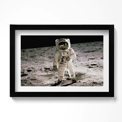 Obraz s rámem dekorativní První člověk na Měsíci - foto NASA
