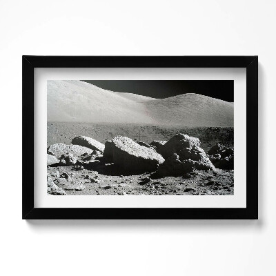 Obraz s rámem dekorativní NASA fotografie kamenů na Měsíci