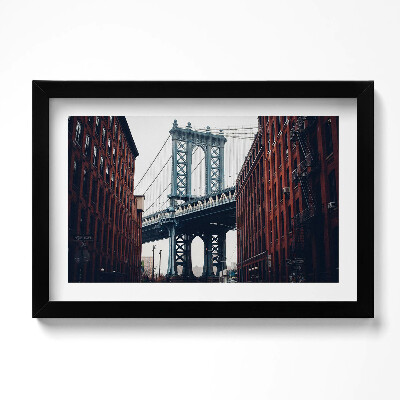 Obraz s rámem dekorativní Architektura města mostu