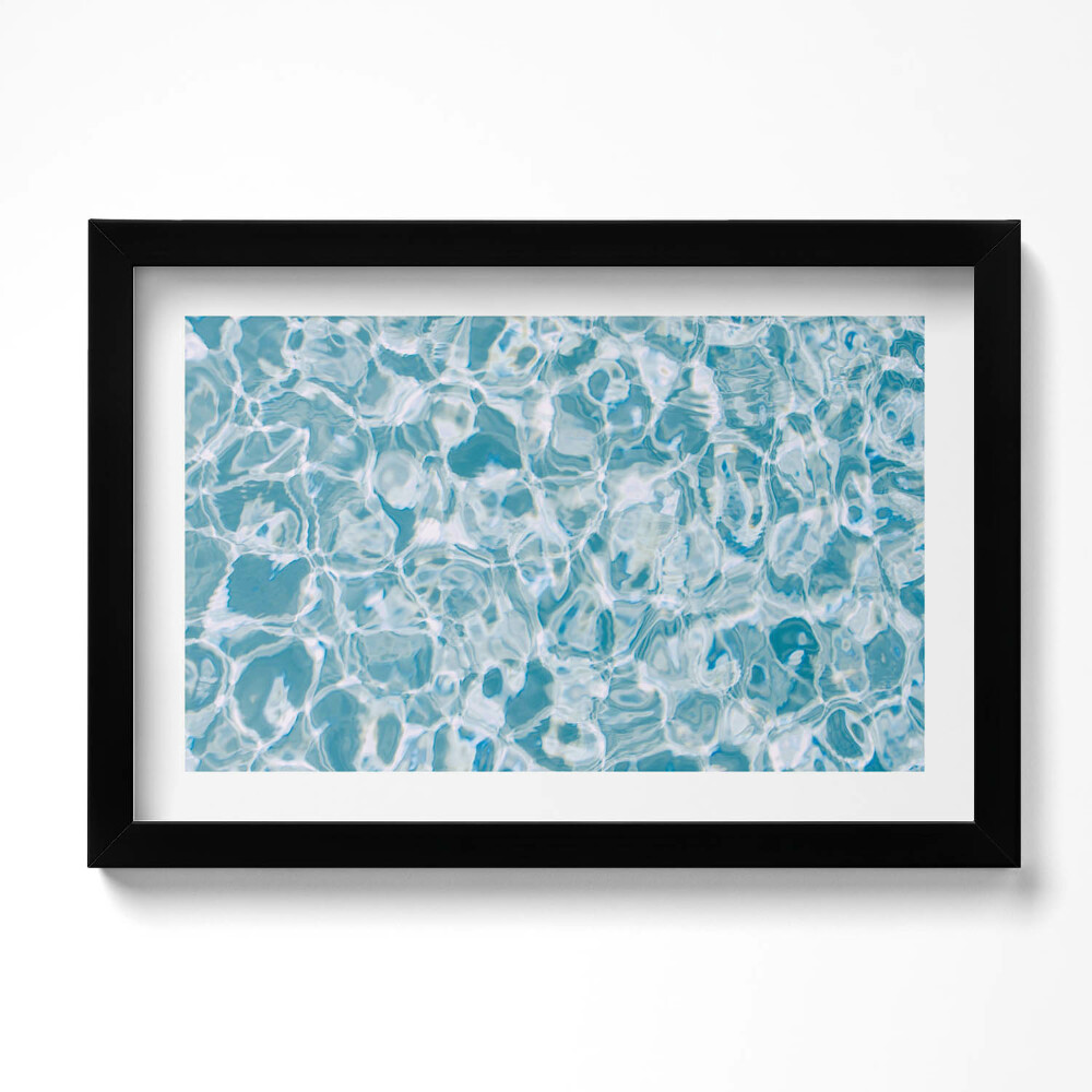 Obraz s rámem dekorativní List modré, průhledné vody