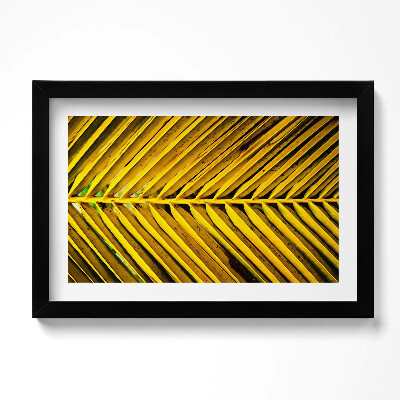 Obraz s rámem dekorativní Zlaté listy rostliny