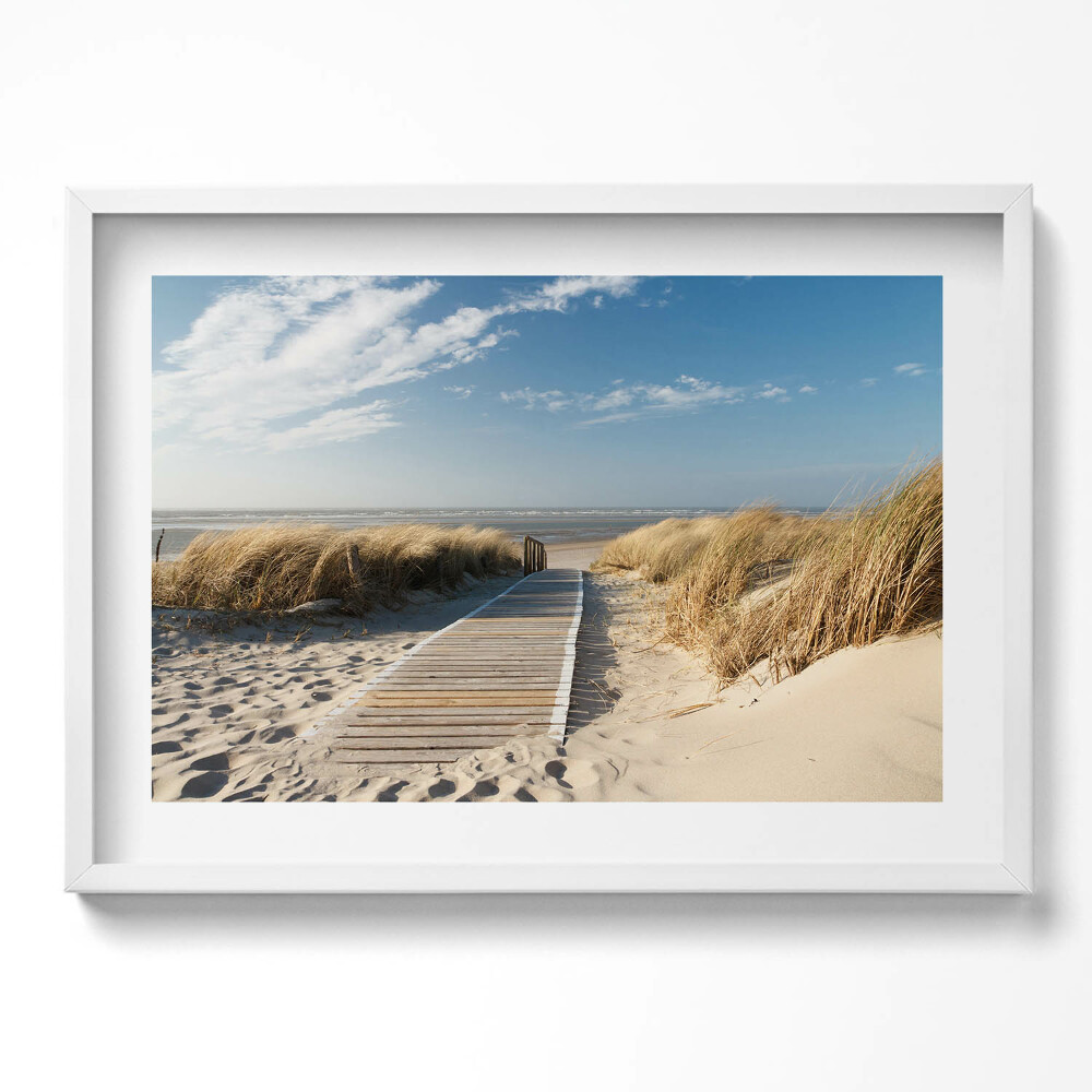 Obraz v rámu moderní Výhled na pláž a moře