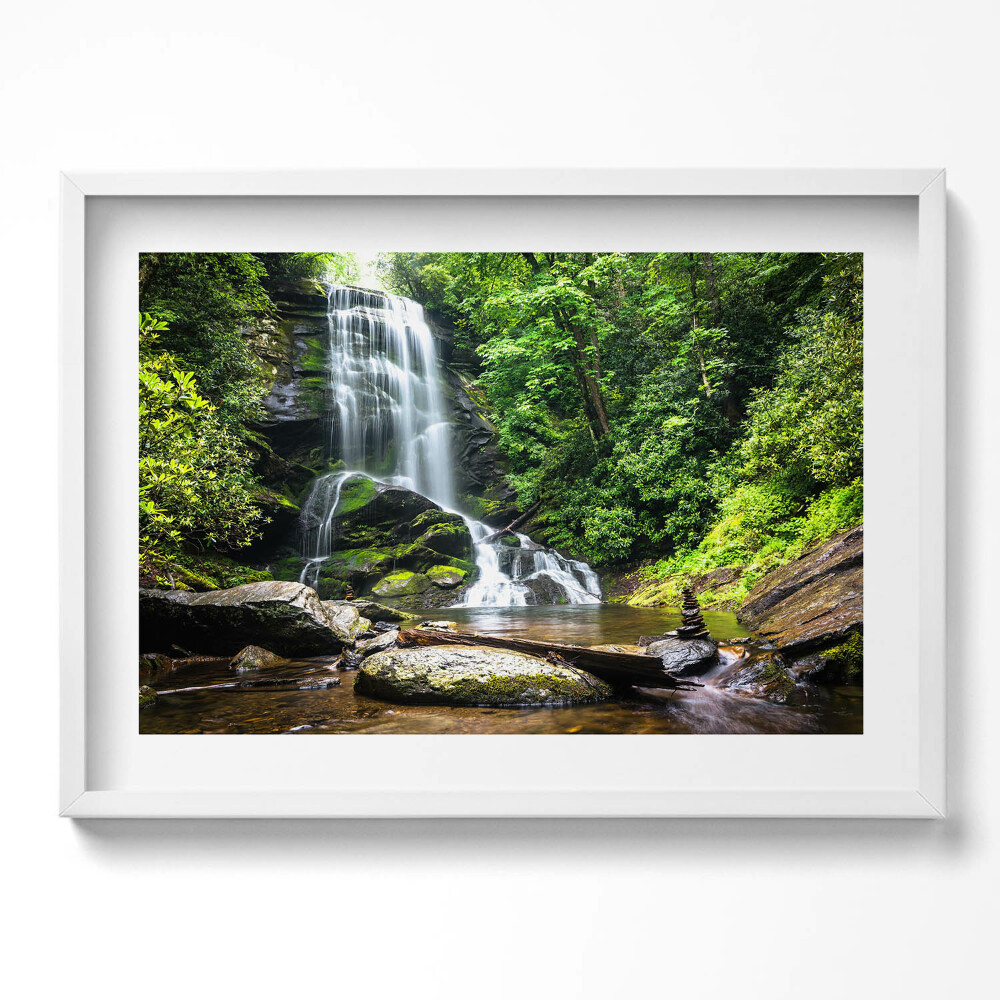 Obraz v rámu moderní Lesní vodopád