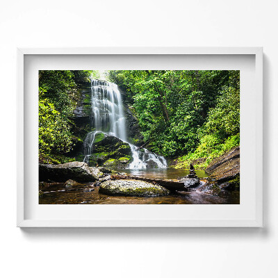 Obraz v rámu moderní Lesní vodopád