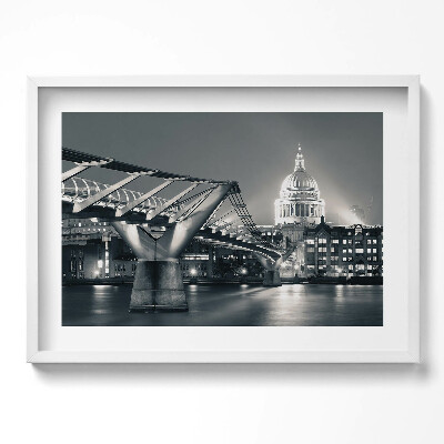 Obraz v rámu moderní Černobílá městská krajina