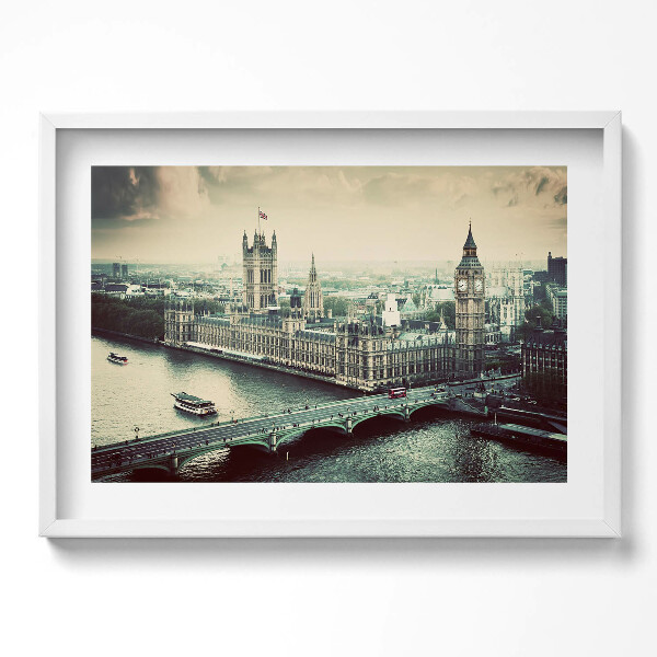 Obraz v rámu moderní Architektura Anglie - pohled z ptačí perspektivy