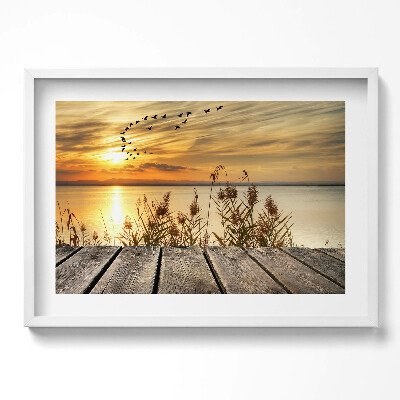 Obraz v rámu moderní Molo při západu slunce