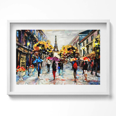 Obraz v rámu moderní Eiffel Streets Nova - malovaný podzim