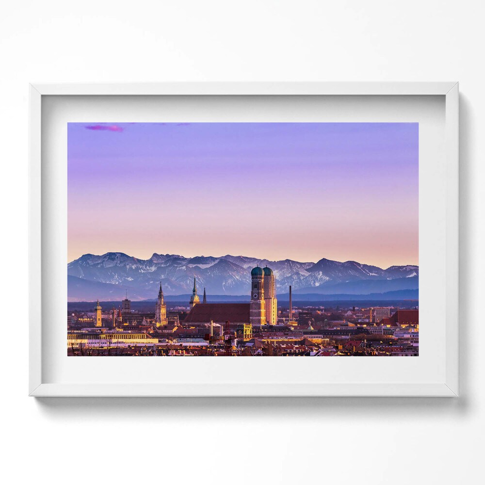 Obraz v rámu moderní Německé Alpy v Mnichově