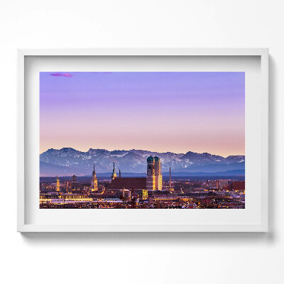 Obraz v rámu moderní Německé Alpy v Mnichově