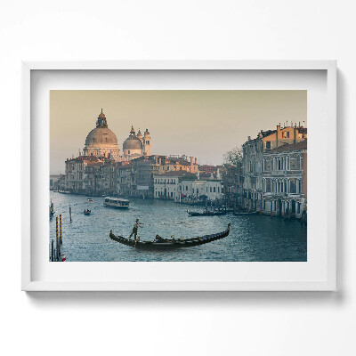 Obraz v rámu moderní Gondola v Benátkách - Itálie