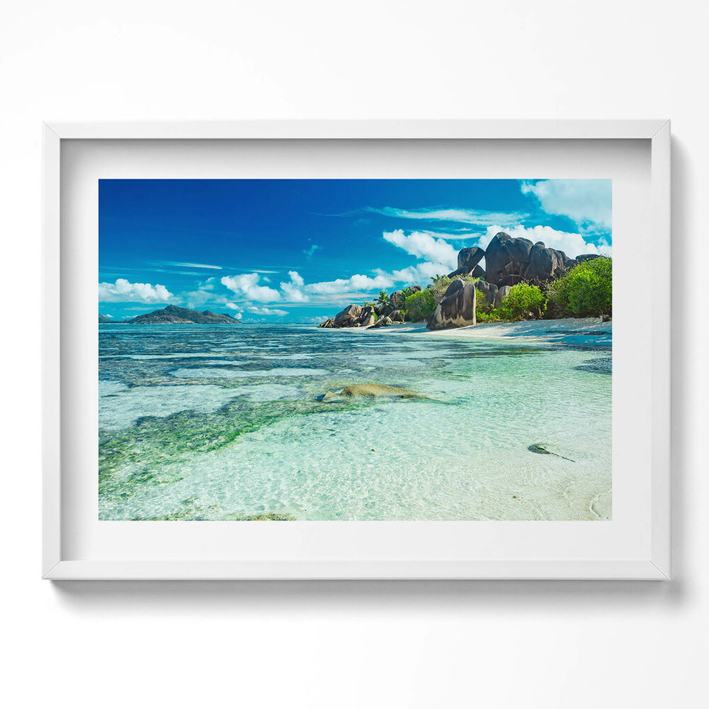 Obraz v rámu moderní Pohled na čistý oceán