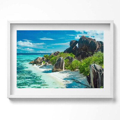 Obraz v rámu moderní Letní krajina pláže a oceánu