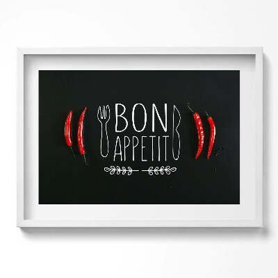 Obraz v rámu moderní Nápis dobrou chuť