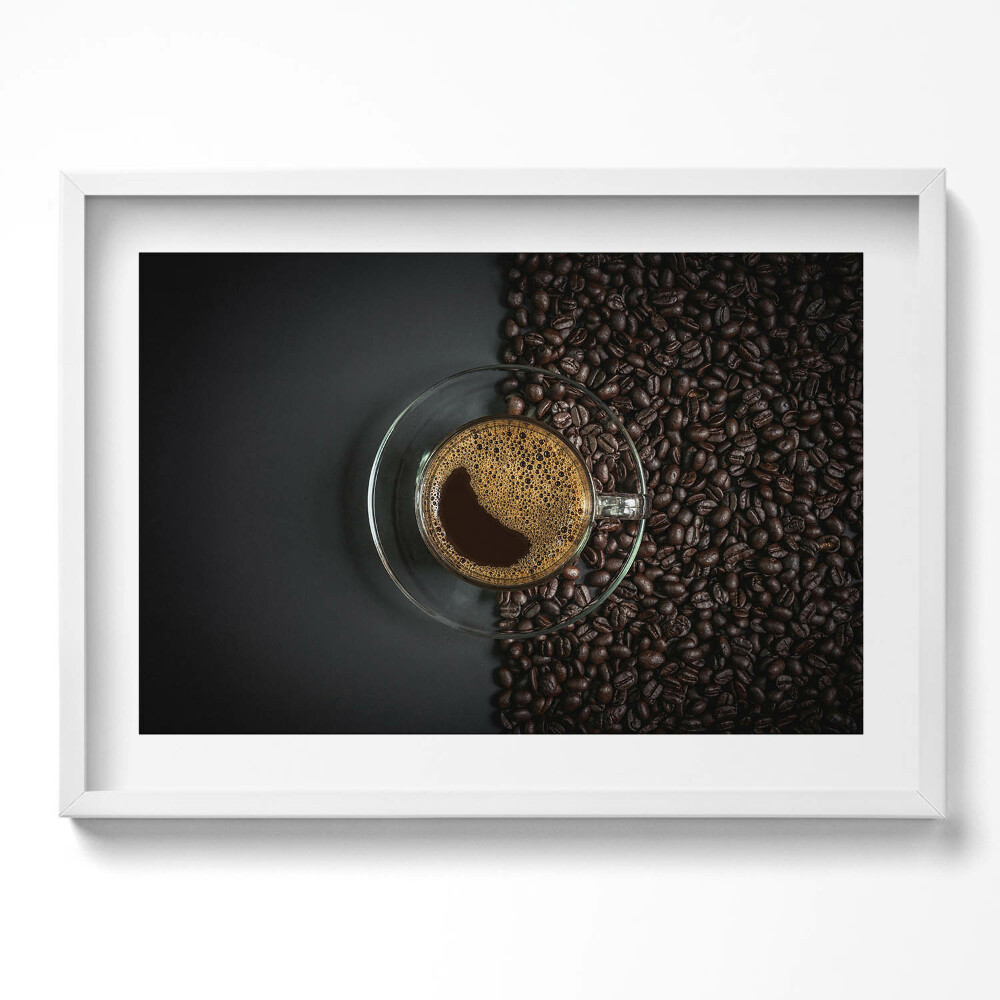 Obraz v rámu moderní Káva a fazole