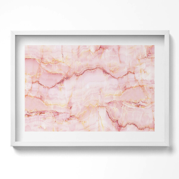 Obraz v rámu moderní Textura růžového mramoru