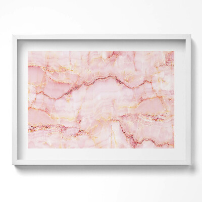 Obraz v rámu moderní Textura růžového mramoru