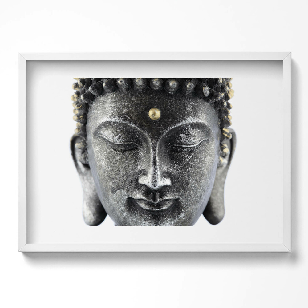 Obraz v rámu moderní Hlava sošky Buddhy