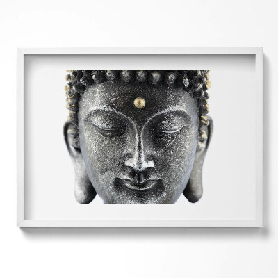 Obraz v rámu moderní Hlava sošky Buddhy