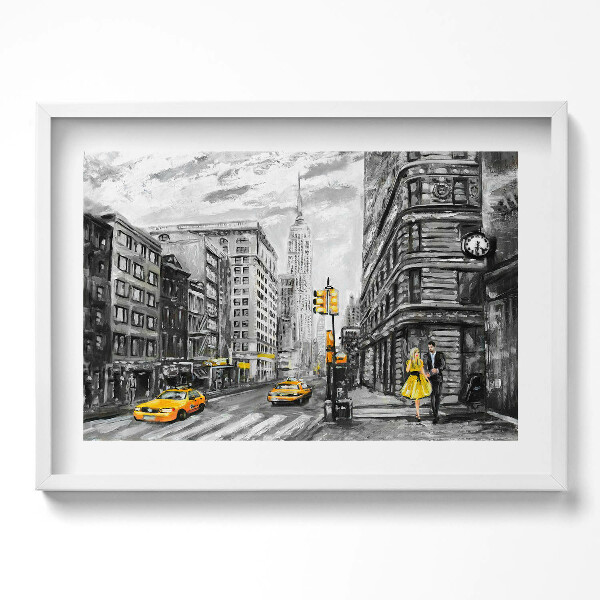 Obraz v rámu moderní Ulice Empire State Building
