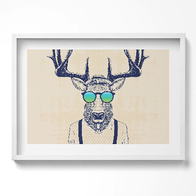 Obraz v rámu moderní Abstraktní jelen s lidskými rysy