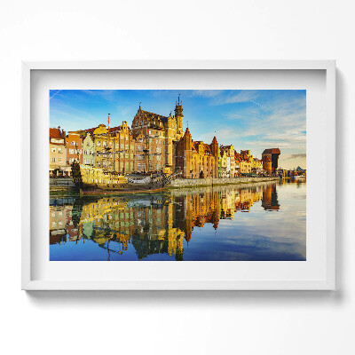 Obraz v rámu moderní Gdaňsk Motława