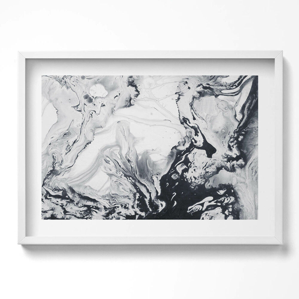 Obraz v rámu moderní Abstrakce inkoustu - mramorový inkoust