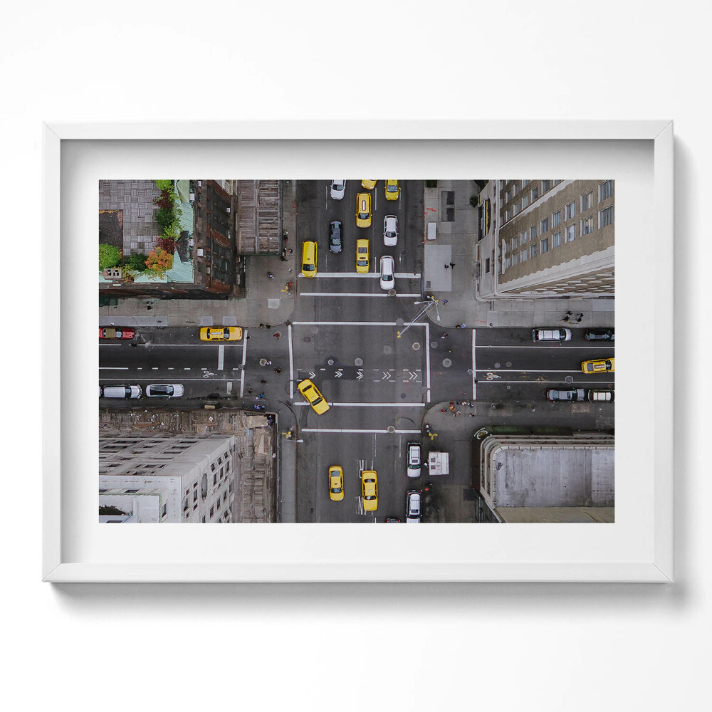 Obraz v rámu moderní Manhattan 5th Avenue v New Yorku