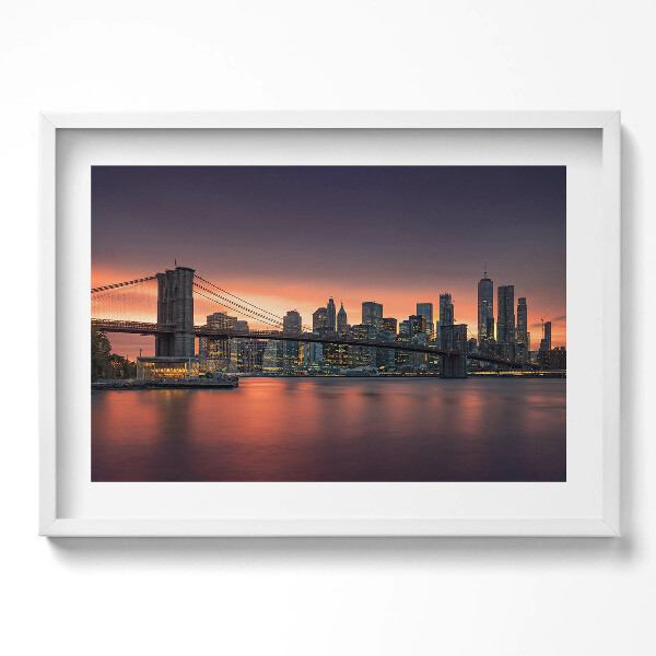 Obraz v rámu moderní New York East River