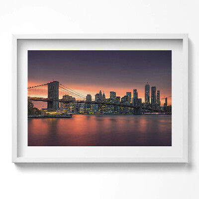 Obraz v rámu moderní New York East River