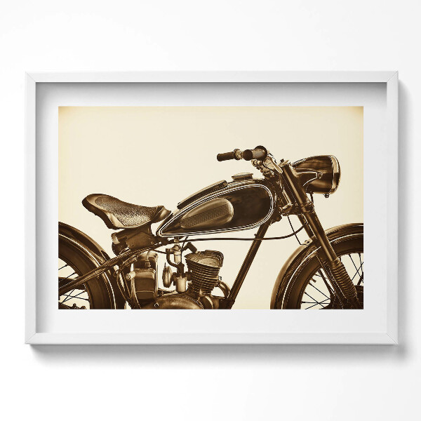 Obraz v rámu moderní Retro sépie - motocykl ve stylu vintage