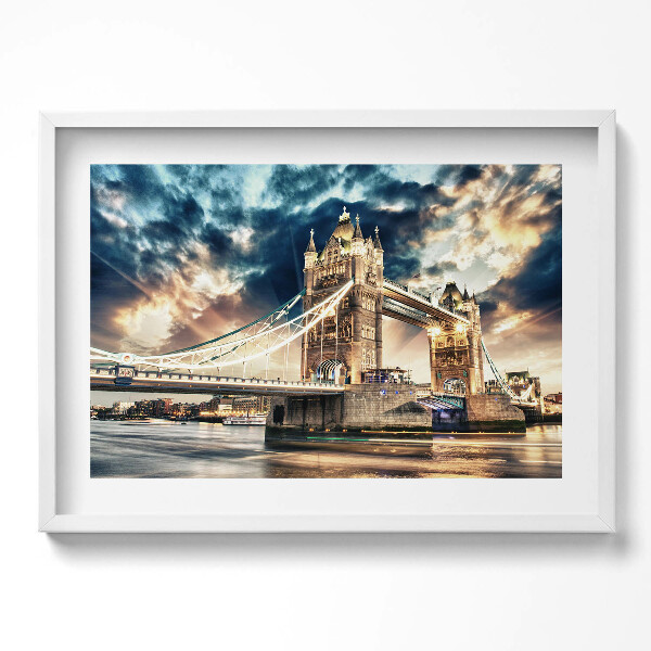 Obraz v rámu moderní Tower Bridge v Londýně