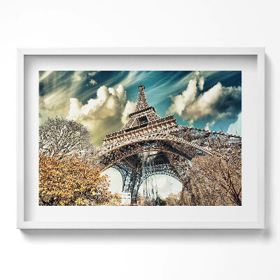Obraz v rámu moderní Skvělý výhled na Eiffelovu věž