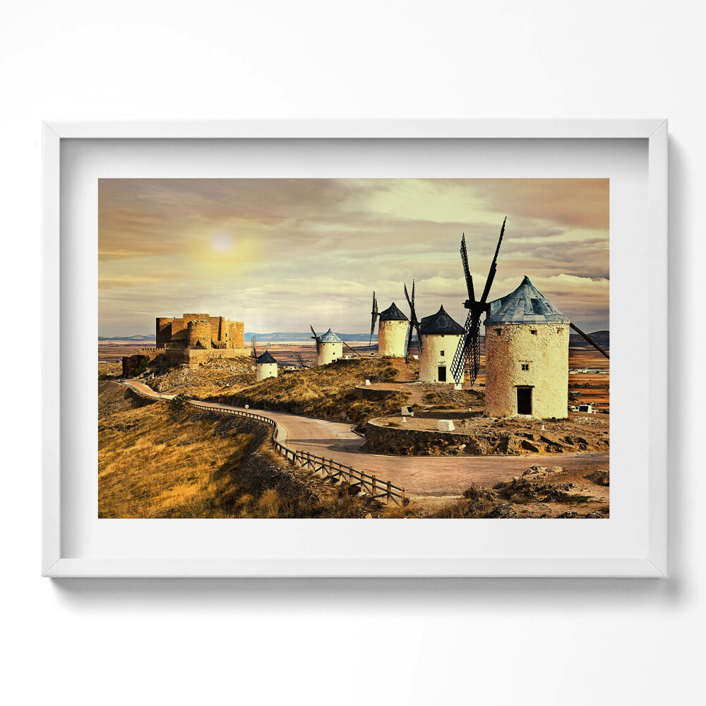 Obraz v rámu moderní Cosuegra větrné mlýny