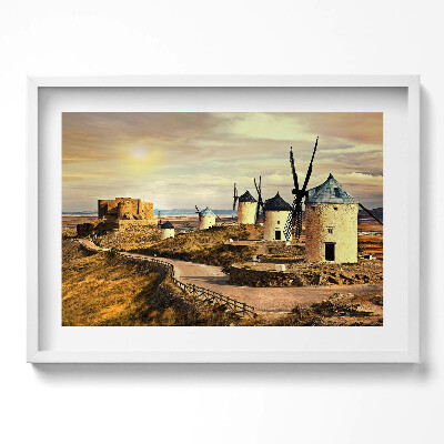 Obraz v rámu moderní Cosuegra větrné mlýny
