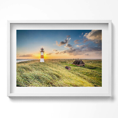 Obraz v rámu moderní Seznam majáku na Syltu
