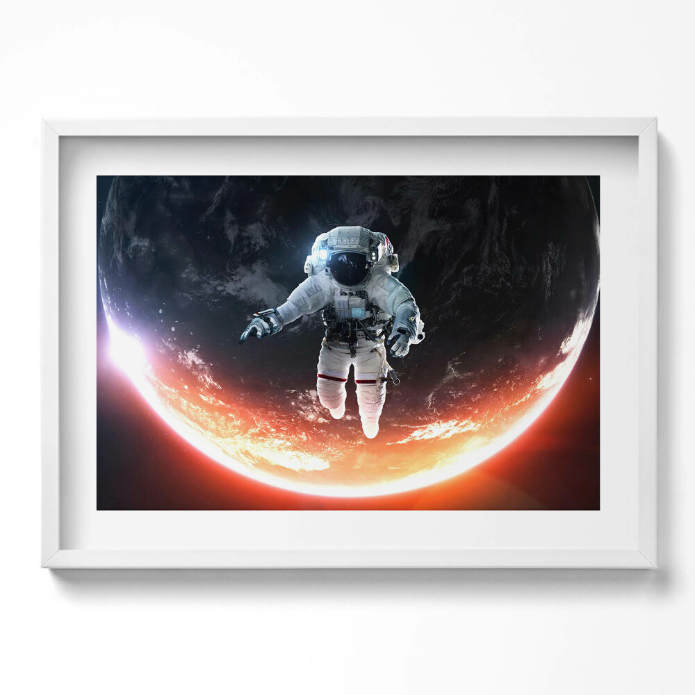 Obraz v rámu moderní Astronaut ve vesmíru