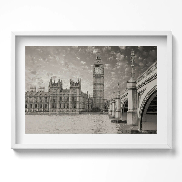 Obraz v rámu moderní Londýn Anglie Big Ben