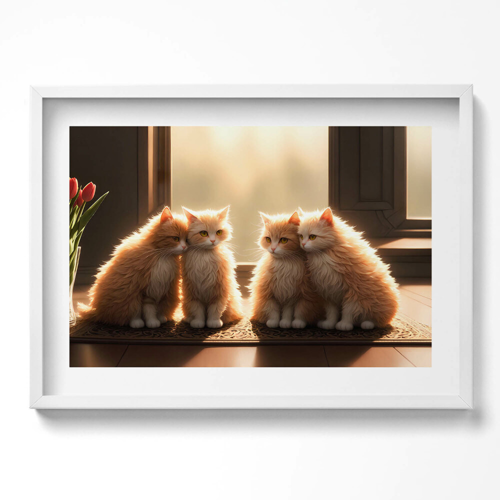 Obraz v rámu moderní Sladká koťátka