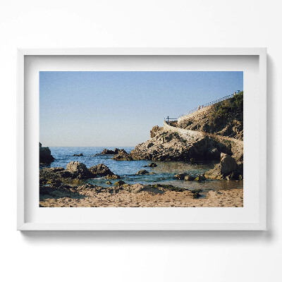 Obraz v rámu moderní Pláž na pobřeží Costa Brava